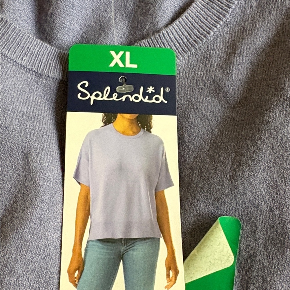 Splendid Light Purple Knit Tee XL